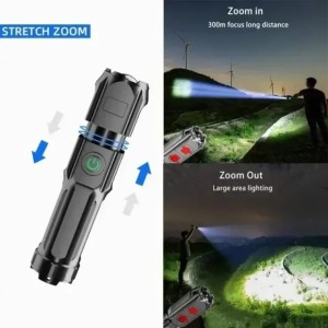 Powerful LED Flashlight USB Rechargeable Waterproof Zoom Fishing Hunting Camping 1000 Lumens Tactical Flashlight LED Tactical Flashlight LED FL
