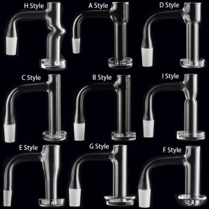 Full Weld Beveled Edge Control Tower Terp Slurpers Quartz Banger With 4mm thick Grid Bottom For Dab Rigs Glass Water Pipes