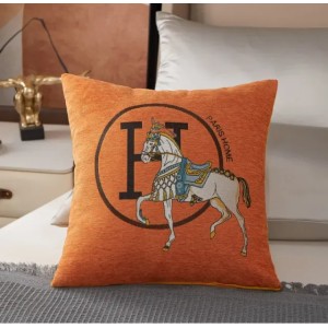 Luxury H Pillow Case Home Living Room Sofa Cushion Case Embroidered Horse Cushion Cover Square Throw Pillowcase