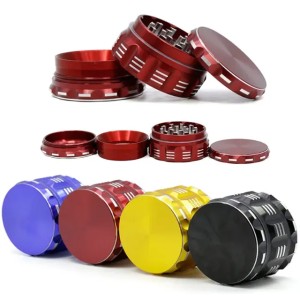 Unique Design Grinders With Sticker Pattern Herb 30mm Smoking Accessories Zinc Alloy 4 Layers Tobacco Crusher Hand Herb Grinder HK In Stock (30mm Diameter Mix Colors)
