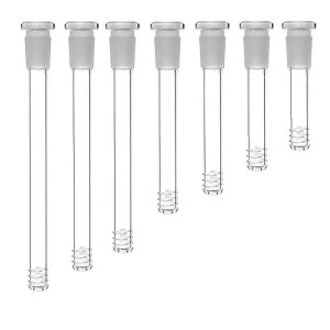 Buyers' PicksHookah glass downstem 14mm 18mm male female joint Lo Pro Diffused Down stem with 6 cuts wholesale