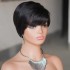6 Inch Short Pixie Cut Wig Multi Color Real Human Hair Machine Made Side Part Elf Style Perfect for Bold and Trendy Looks