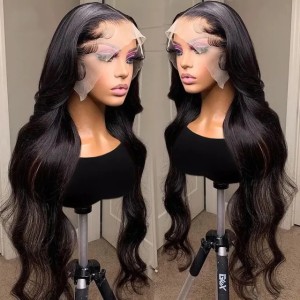 HD Transparent 13x6 Body Wave Lace Front Human Hair Wigs Brazilian 30 inch Wear Go Glueless Wig 13x4 Lace Frontal Wigs For Women (Lace front wig)