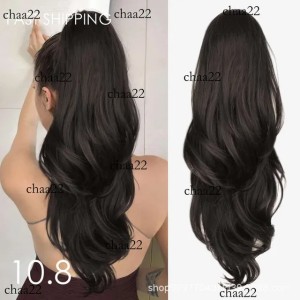Wig, drawstring, long curly hair, curly, big wavy ponytail, ponytail