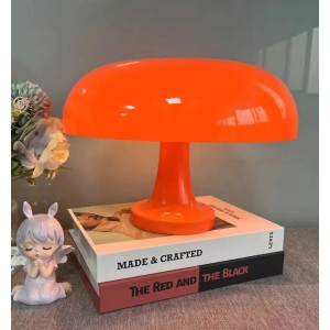 Mushroom table lamp minimalist modern bedroom bedside lamp Danish designer orange decorative table lamp Z250618