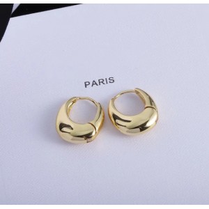 Simple Fashion Smooth Circle Arc Hoop Earring INS Designer Huggie Dangle Earrings Eardrop aretes orecchini for Women Wedding Party High Quality Jewelry Gift