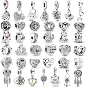 New 925 Sterling Silver Love Mom Crown Charm Beads Pendant for Bracelet Necklace Ladies Men's Jewelry Fashion Accessories Special Offer