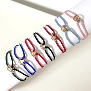 Jewelry Designer Men's Women's Bracelet Designer Bracelet Fashion 316L Stainless steel Trinity Ring String Bracelet Three-ring bracelet Couple bracelet