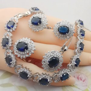 Jewelry Set Versatile Style Tanzanite Zircon Necklace Jewelry 201222