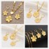 Anniyo Hawaiian Flower Jewelry Sets Pendant Necklaces Earrings Women Girls Gold Color Micronesia Guam Chuuk Kwajalein #213106 201222 Anniyo Hawaiian Flower Jewelry Sets Pendant Necklaces Earrings Women Girls Gold Color Micronesia Guam Chuuk Kwajalein #213106 201222