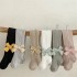 TY22010 Children's pantyhose baby spring and autumn with solid color bow for girls
