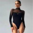 Women's Jumpsuits & Rompers Designer New Luxury Brand Suer Women Sexy Mesh Patchwork Long Sleeved Jumpsuit Fashion Bodysuits Asian Size S-XL CVBN