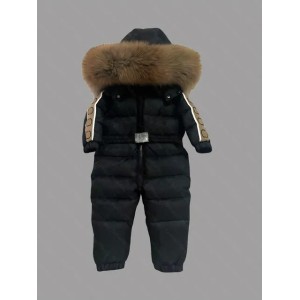 Winter baby Boys girls white duck kids designer Rompers one-piece down jacket Real fur collar thickened warm leisure princess children's Jumpsuits