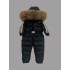 Winter baby Boys girls white duck kids designer Rompers one-piece down jacket Real fur collar thickened warm leisure princess children's Jumpsuits