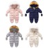 Rompers winter baby jacket plus velvet girl snow-proof down cotton boy Romper born toddler jumpsuit clothes 221007