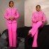 Buyers' PicksHot Pink Women Pants Suits Beading Crystal Jacket Evening Party Wear For Wedding 2 Pieces