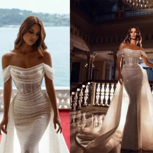 Sparkly Mermaid Prom Dress Sequins Spaghetti Straps Shine Crystals Evening Gowns Ground Dresses Sleeveless Customized Robe De Soiree vestido de novia H251670 (Size Size Guide)