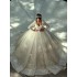 Luxury Ball Gown New Long Sleeves Wedding Dress V Neck Sequins Appliques Beads Bridal Gowns Vestina De Novia Size Customized vestidos de novia (Size Size Guide)