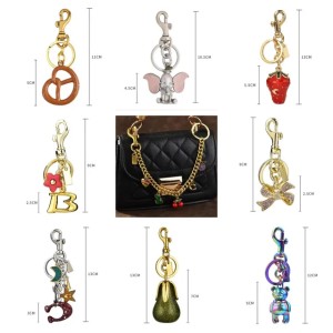 20style Newest Fashion Women Letter Designer Keychain Cherry Keychain Bag Charm Decoration Accessory Key Rings Cherry Resin Lanyards
