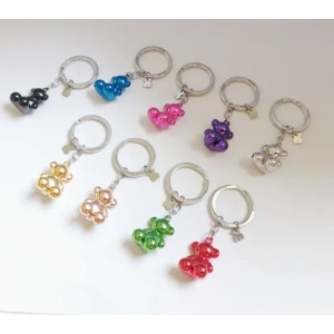 Hot Sale Fashion Women Girls Silver Gold Stainless Steel Round Circle Keychain Rings Jewelry A Gift