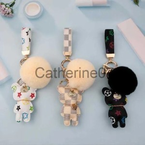 Key Rings Cute Keychains Fashion Teddy Bear Designer Key Chain Ring Gifts Women PU Leather Car Buckles Bag Charm Accessories Men Animal Keyring Holder J230706