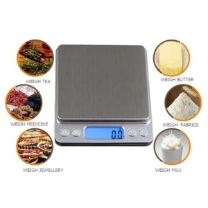 Kitchen electronic scale 500g x 0.01g 1000g x 0.1g Digital Pocket Scale 3kg-0.1g LCD Portable Jewelry Scales Electronic Kitchen Scale