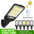 Outdoor Solar Street Light COB LED Wall Lamps with 3 Light Mode Human Body Induction Waterproof Material for Garden Terrace (Emitting White)