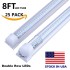 T8 8ft LED Shop Light 4 Rows 120W Integrated Tube Lamp V Shape LED Tube 4ft 5ft 6ft 8 ft LED Garage Lighting Fixture (Emitting)