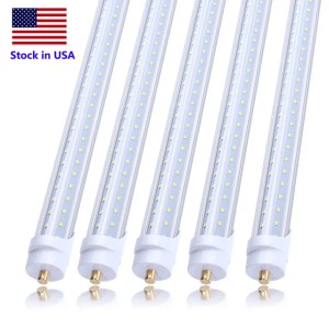 8' LED Bulbs 8ft Tube Lamp Single Pin FA8 T8 LED Tubes Light 8 ft 8Feet 45W LEDs Lights Tube Lamp, FA8 LED Shop Lights (Emitting Cold White 6000K)