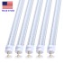 8' LED Bulbs 8ft Tube Lamp Single Pin FA8 T8 LED Tubes Light 8 ft 8Feet 45W LEDs Lights Tube Lamp, FA8 LED Shop Lights (Emitting Cold White 6000K)