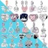 925 Sterling Silver Dangle Charm DIY Heart Shape Dangle Charms For Mom Son Daughter Sister Friend Bead Fit Charms Bracelet DIY Jewelry Accessories 925 Sterling Silver Dangle Charm DIY Heart Shape Dangle Charms For Mom Son Daughter Sister Friend Bead Fit Charms Bracelet DIY Jewelry Accessories