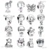 925 Silver Charm Beads Dangle Grandmother amp Grandfather Girl Series Bead Fit Charms Bracelet DIY Jewelry Accessories