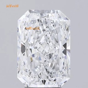 IGI GIA Certificate Radiant Cut 0.5ct 1ct 1.5ct 2ct 3ct 4ct 5ct 6ct Wholesale Lab Created Diamond HPHT CVD Lab Grown Diamond (Fancy Diamond White)
