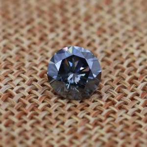 Grey&Blue Diamond Test Past 0.5-2 Carat D Color VVS1 Round Brilliant Cut Loose Moissanite Beads for Gemstone Ring Jewelry Making H1015