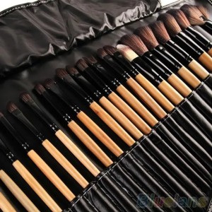 Wholesale-32Pcs Soft Makeup Brushes Professional Cosmetic Make Up Brush Tool Kit Set 2PME (Handle as pic)
