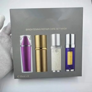SWITZERLAND Brand 4 in 1 BRIGHTENING REPAIR Care Set Mask 35ml*8 SKIN CAVIAR Liquid LIFT WHITE CAVIAR ESSENCE PLATINUM ESSENCE LOTION REVITALIZING ESSENCE MASK