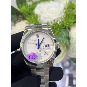 who cares im already late watch men watches Limited edition menwatch 1MW3 5A high quality mechanical movement uhr 904L strap reloj date montre R luxe with watchbox