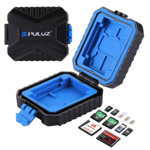 PULUZ 11 in 1 Memory Card Case for 3SIM + 2XQD + 2CF + 2TF + 2SD Car