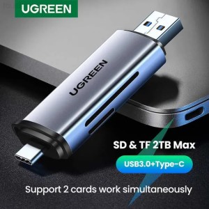 Memory Card Readers UGREEN Card Reader USB3.0 USB C to SD MicroSD TF Thunderbolt 3 for PC Laptop Accessories Smart Memory Cardreader SD Card Adapter L230916