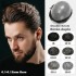 0.1-0.12mm Double Knots Men Toupee Thin Skin Male Wig Remy Injection Mens Capillary Prosthesis Hair System BrazilM240806