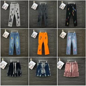 Jeans 25 Jeans New Men's Jeans Designer Make Old Letter Prints Long Style High Quality Luxury Jeans Motorcycle Cross Straight (Size Size Guide)