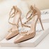 Women's Shoes Rivet Roman Sandals PUMPS Sexy Slim Stiletto Nightclub High Heels Shallow Mouth Luxury Designer Pointed Sandalias (Size Size Guide) Women's Shoes Rivet Roman Sandals PUMPS Sexy Slim Stiletto Nightclub High Heels Shallow Mouth Luxury Designer Pointed Sandalias (Size Size Guide)