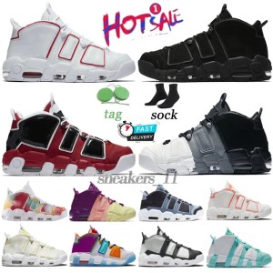 96 More Uptempo Series basketball shoes Mens Women Sneakers Designer Scottie Tri-Color Pippens Total Orange White Sunset Black Bulls University Blue UNC Trainers (Size Size Guide)