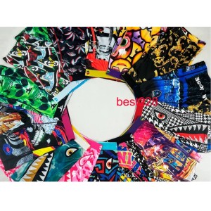 With retail bag - Men's boxer Comfortable underwear men boxer hip hop rock underwear fashion quick dry Panties US size -S~XXL (Random styles)