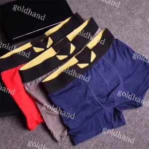 Breathable Boxers Cotton Mens Underpants Designer Fashion Solid Color Underpant Sexy Male Underwear (Mix Color Remarks)