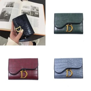 Money Clips Short Small Fashion Brand Leather Ladies Card Bag For Women Clutch Female Purse Money Clip Wallet