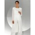 White Chiffon Long Sleeves Mother of the Bride Pant Suits With Long Blouse Sequins Beaded Three Pieces Mother of Groom Pant Suit BA3961 White Chiffon Long Sleeves Mother of the Bride Pant Suits With Long Blouse Sequins Beaded Three Pieces Mother of Groom Pant Suit BA3961