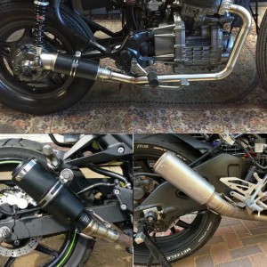 51mm 60mm Left Right Dual Side Motorcycle Exhaust Modified Escape Muffler with DB Killer Laser for HONDA pcx125 nmax xmax 125 R6