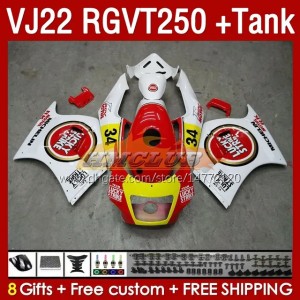 &Tank Fairings For SUZUKI RGVT250 RGV-250 SAPC VJ22 160No.0 RGV250 VJ 22 RGVT-250 90 91 92 93 94 95 96 RGVT RGV 250 CC 1990 1991 1992 1993 1994 1995 1996 Fairing Lucky Strike