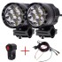 Moto Lighting 1 Pair / 2pcs Motorcycles LED Headlight 60W 10000LM U2 Leds Motorbike Beam Working Lights Wide Spotlight Motor Kit (Emitting) Moto Lighting 1 Pair / 2pcs Motorcycles LED Headlight 60W 10000LM U2 Leds Motorbike Beam Working Lights Wide Spotlight Motor Kit (Emitting)